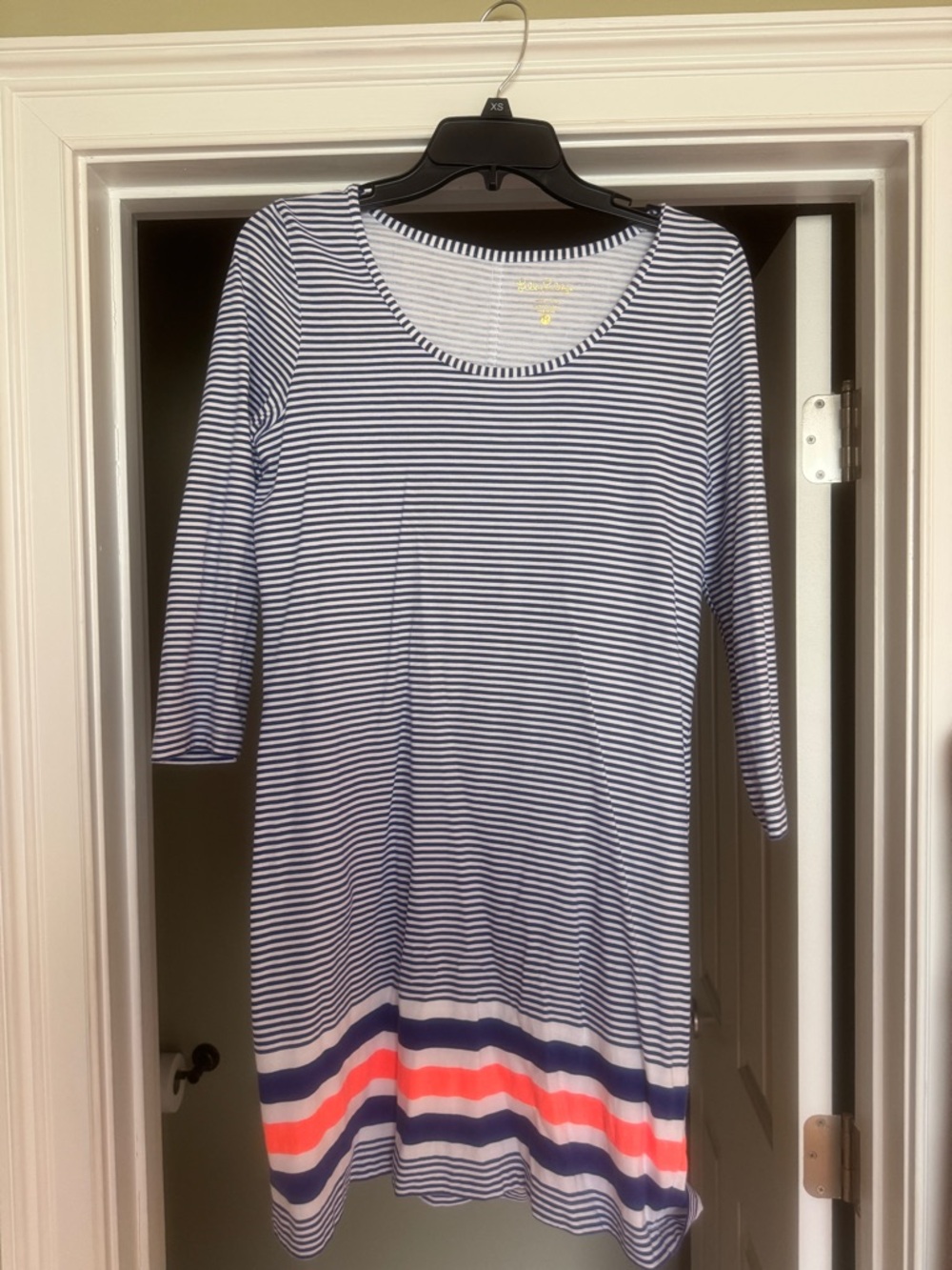 Lilly Pulitzer Blue and White Striped Top